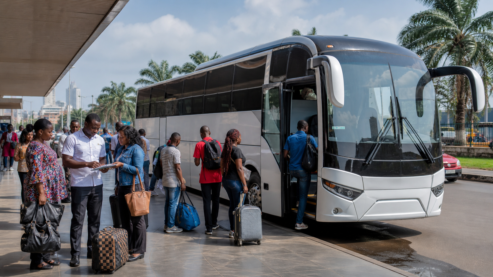 Voyage en bus vers Yaoundé